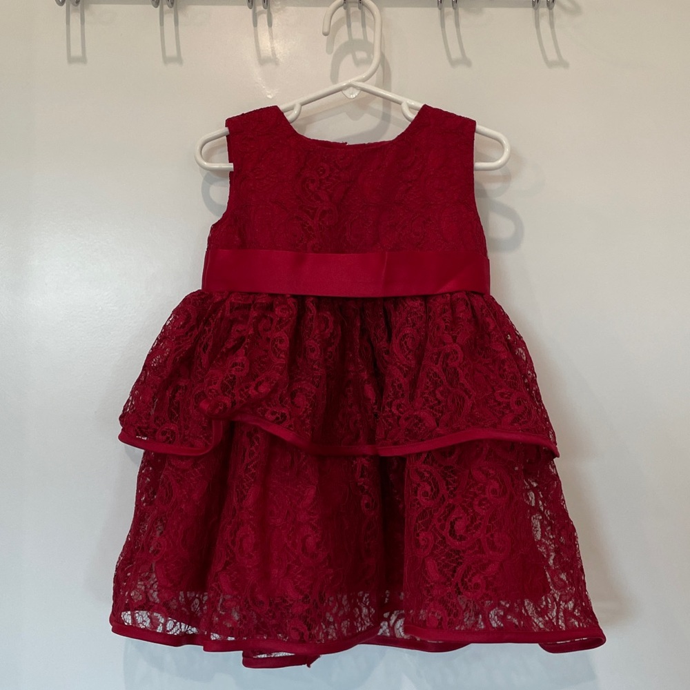 Red Lace Dress Girls 24m